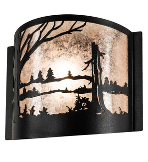 Meyda Tiffany - 228346 - One Light Wall Sconce - Quiet Pond - Textured Black