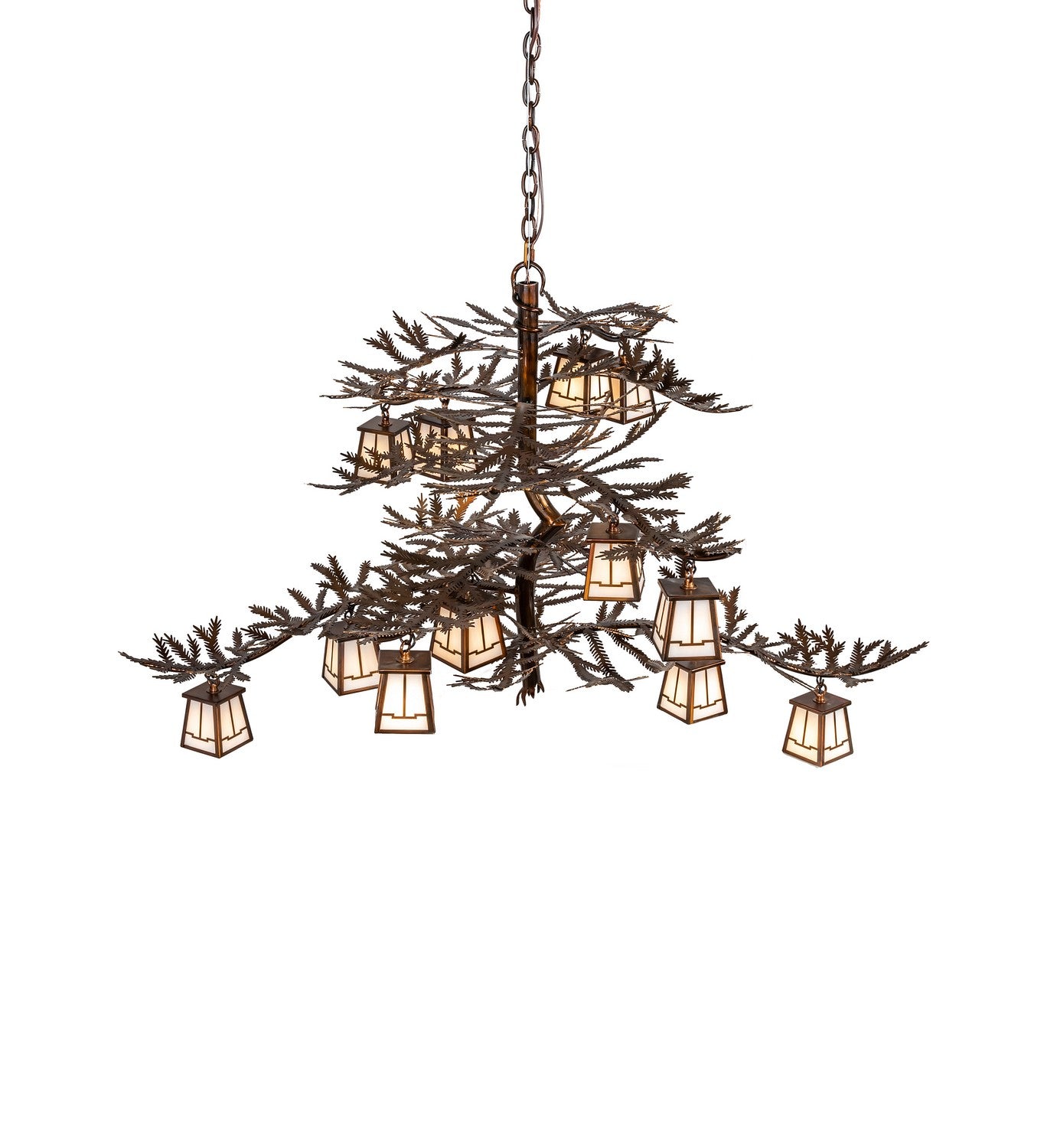 Meyda Tiffany - 228470 - 12 Light Chandelier - Pine Branch - Vintage Copper