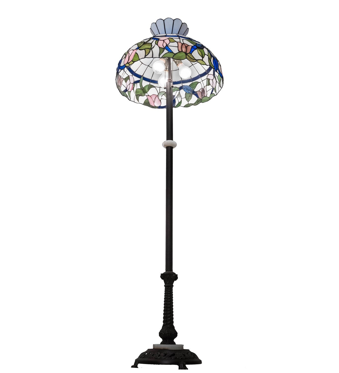 Meyda Tiffany - 228512 - Three Light Floor Lamp - Rose Vine