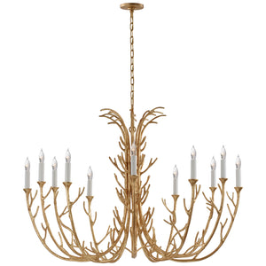 Visual Comfort Signature - JN 5080AGL - 12 Light Chandelier - Silva - Antique Gold Leaf