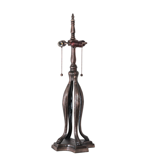 Meyda Tiffany - 228799 - Three Light Table Lamp - Roseborder - Mahogany Bronze