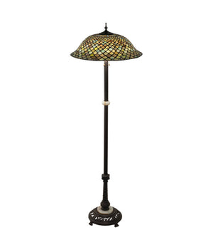 Meyda Tiffany - 229070 - Three Light Floor Lamp - Fishscale - Mahogany Bronze