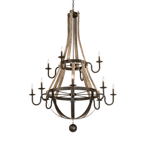 Meyda Tiffany - 230170 - 12 Light Chandelier - Barrel Stave - Oil Rubbed Bronze