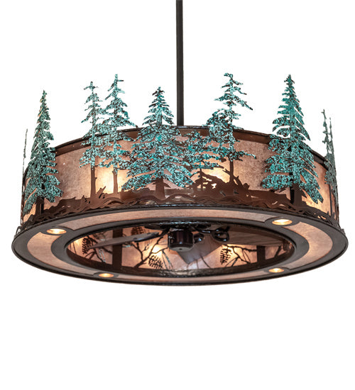 Meyda Tiffany - 230672 - 16 Light Chandel-Air - Tall Pines - Vintage Copper,Oil Rubbed Bronze