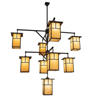 Meyda Tiffany - 230747 - Nine Light Chandelier - Hyde Park - Craftsman Brown