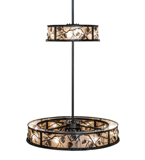 Meyda Tiffany - 230929 - 24 Light Chandel-Air - Whispering Pines - Textured Black