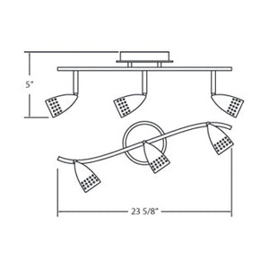 Eurofase - 13733-018 - Three Light Track - Mya - Satin Nickel