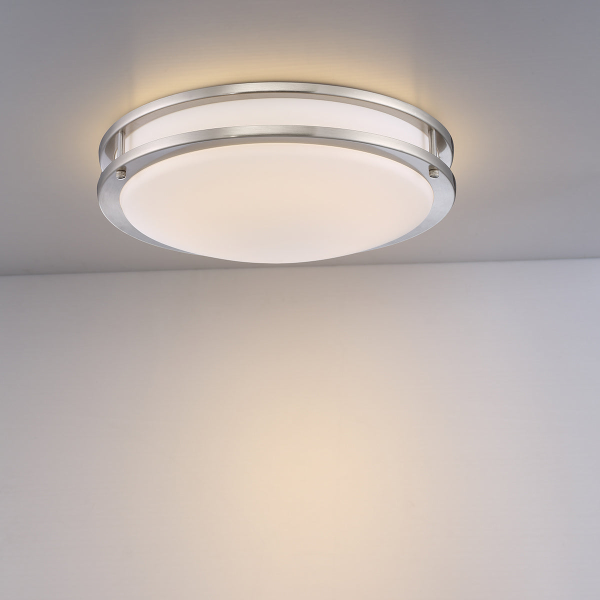 Eurofase - 30125-30-018 - WARDEN,LED FLUSH,MEDIUM,30K,SN - WARDEN - Satin Nickel