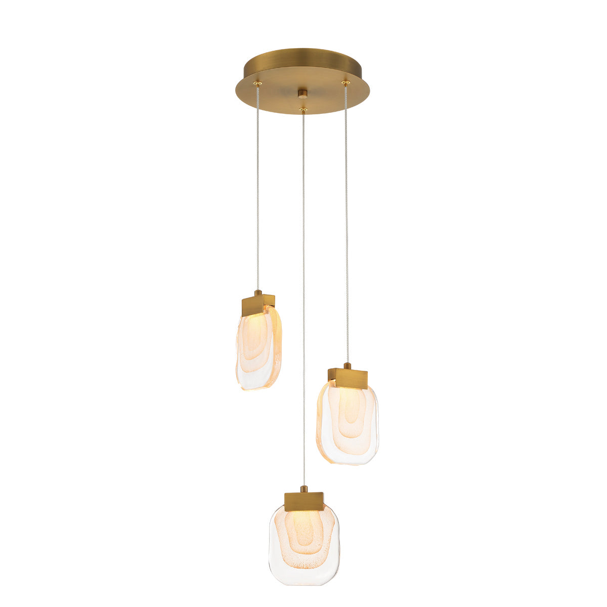 Eurofase - 38042-010 - PAGET-CHD-3LT-10IN-GD-CL - PAGET - Gold