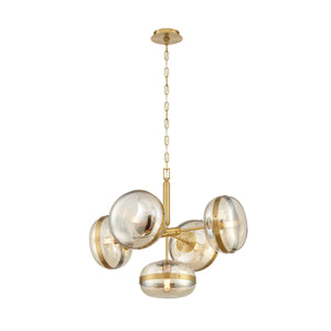 Eurofase - 38129-018 - NOTTINGHAM-CHD-5LT-28IN-BR-AM - NOTTINGHAM - Brass
