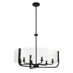 Eurofase - 38155-031 - CAMPISI-CHD-6LT-28IN-BK-CL - CAMPISI - Black