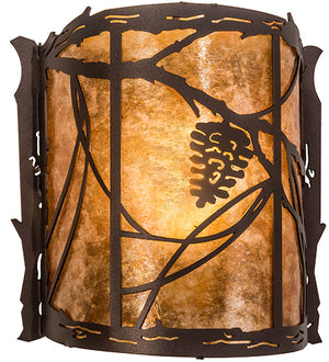 Meyda Tiffany - 234454 - One Light Wall Sconce - Whispering Pines - Mahogany Bronze