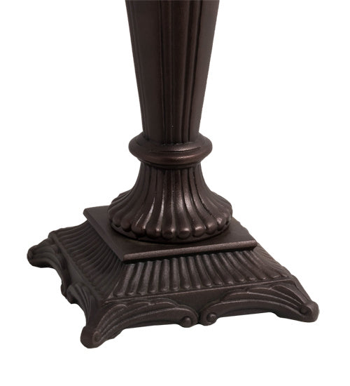 Meyda Tiffany - 26315 - One Light Table Base - Fluted Fleur - Mahogany Bronze