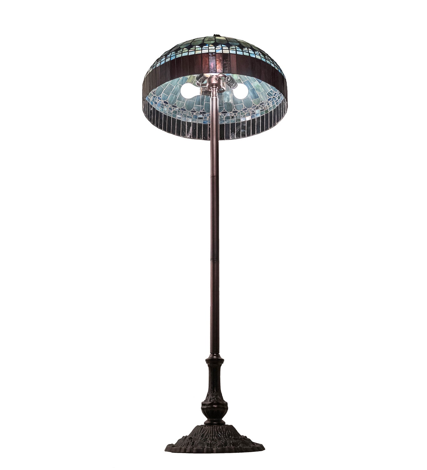 Meyda Tiffany - 26491 - Three Light Floor Lamp - Tiffany Candice - Mahogany Bronze