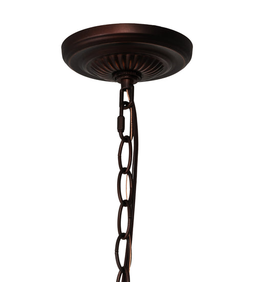 Meyda Tiffany - 31160 - Three Light Pendant - Tiffany Fishscale - Mahogany Bronze