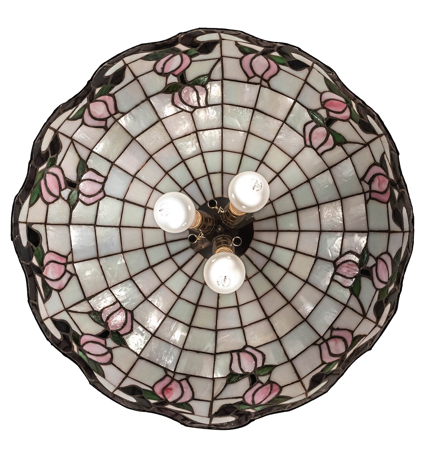 Meyda Tiffany - 46579 - Three Light Pendant - Roseborder - Mahogany Bronze