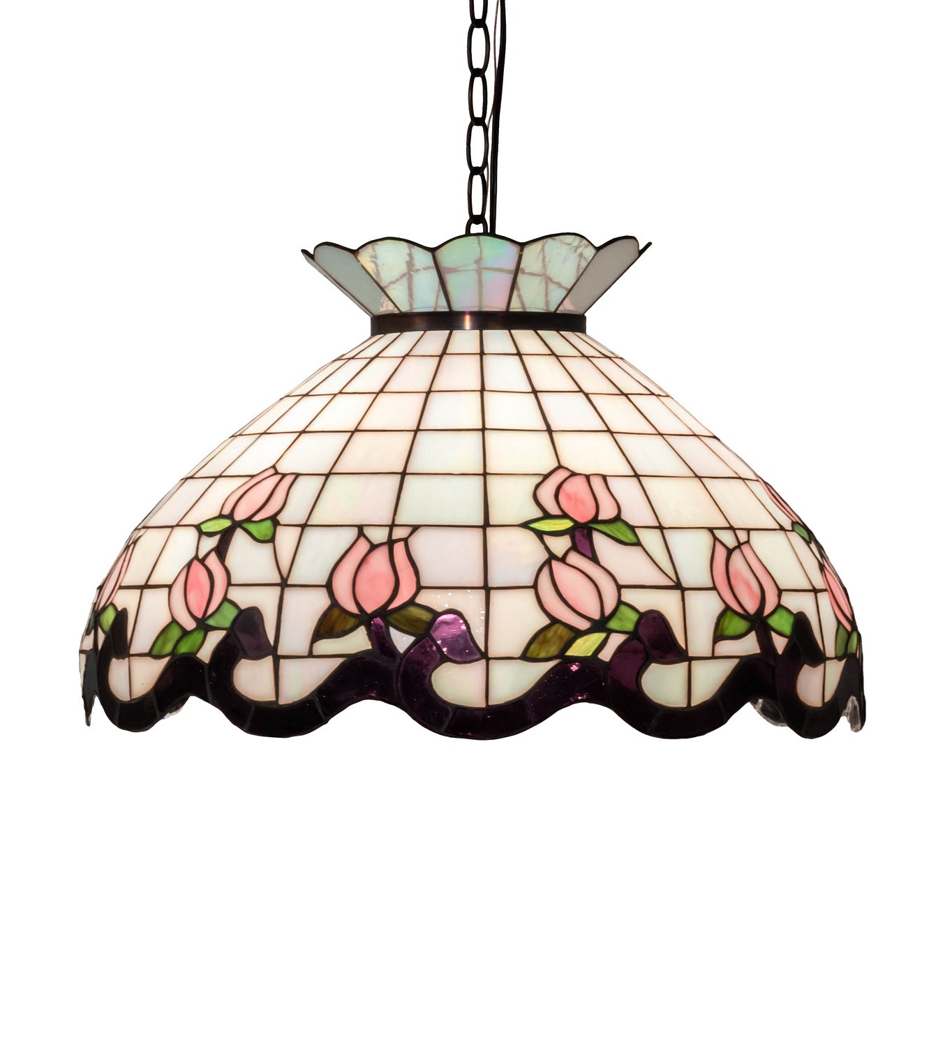 Meyda Tiffany - 46579 - Three Light Pendant - Roseborder - Mahogany Bronze