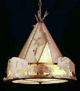 Meyda Tiffany - 50153 - Three Light Pendant - Teepee - Antique Copper