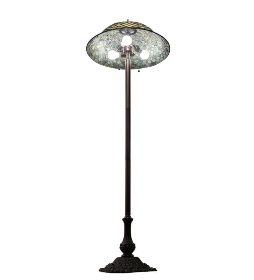 Meyda Tiffany - 71245 - Three Light Floor Lamp - Fishscale - Mahogany Bronze