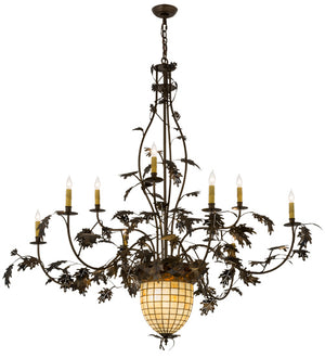 Meyda Tiffany - 95358 - 11 Light Chandelier - Greenbriar Oak - Antique Copper,Burnished