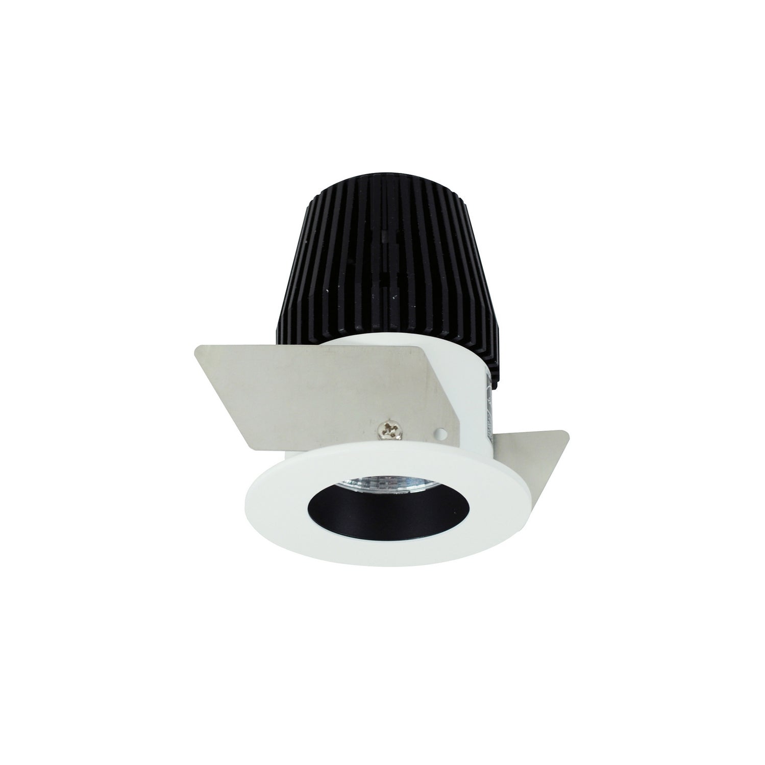 Nora Lighting - NIO-1RNG27XBW - 1" Round Straight Regressed - Rec Iolite - Black Reflector / White Flange