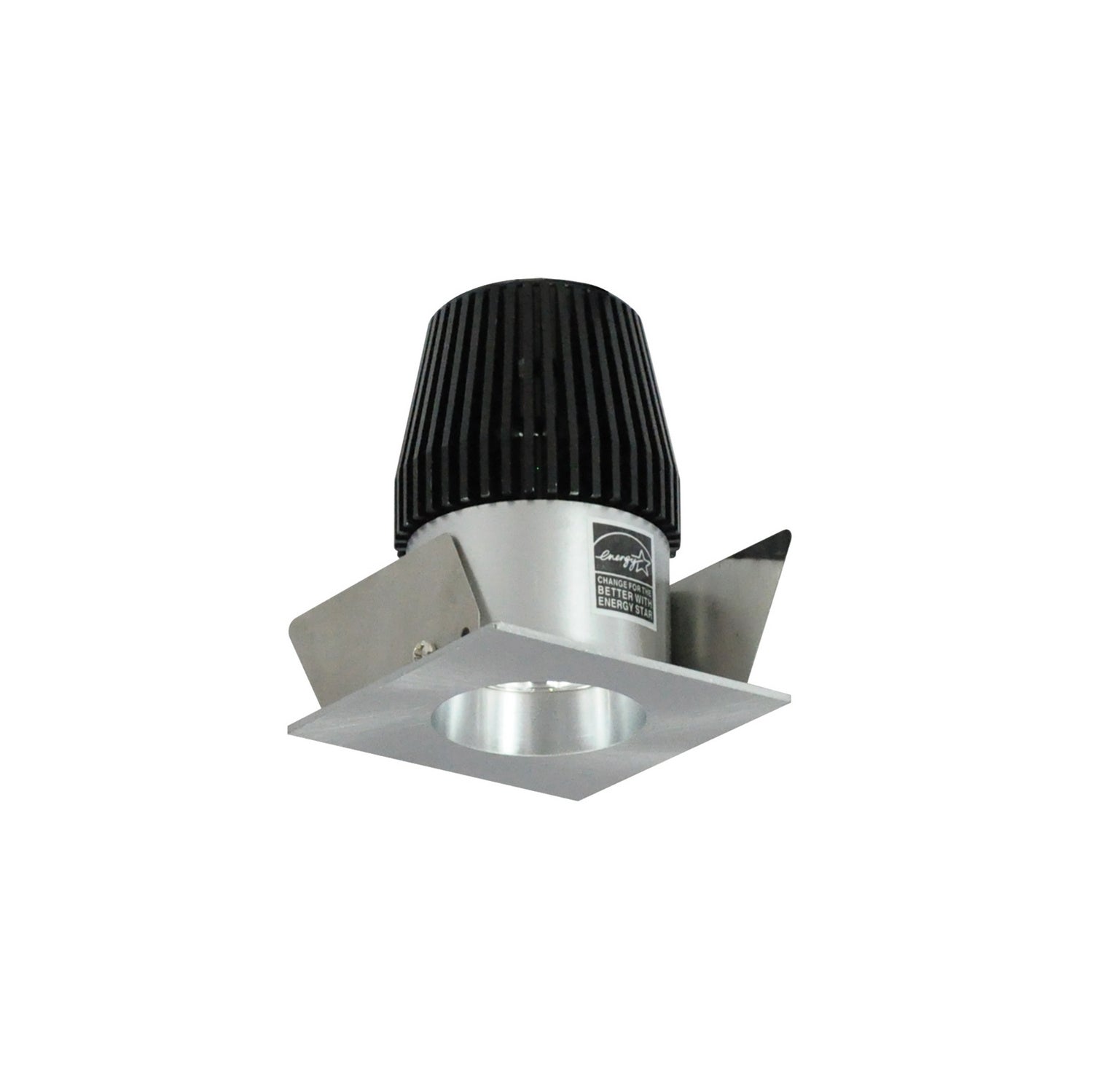 Nora Lighting - NIO-1SNG27XNN - 1" Square Straight Regressed - Rec Iolite - Natural Metal Reflector / Natural Metal Flange