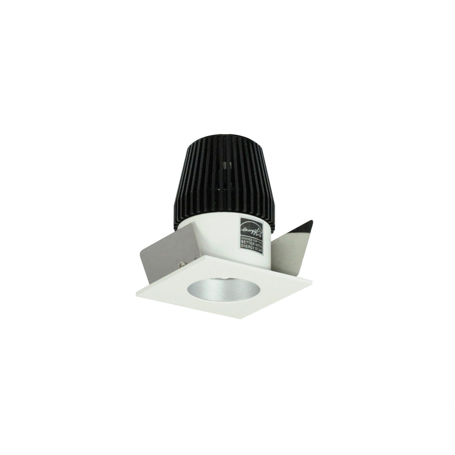 Nora Lighting - NIO-1SNGCDXHW - 1" Square Straight Regressed - Rec Iolite - Haze Reflector / White Flange