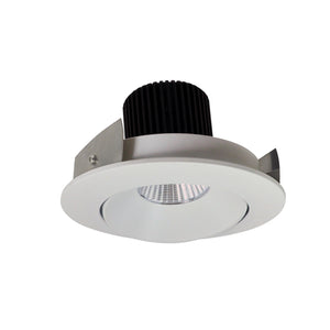 Nora Lighting - NIO-4RC50XWW - 4" Adj. Round Cone Regressed - Rec Iolite - White Reflector / White Flange