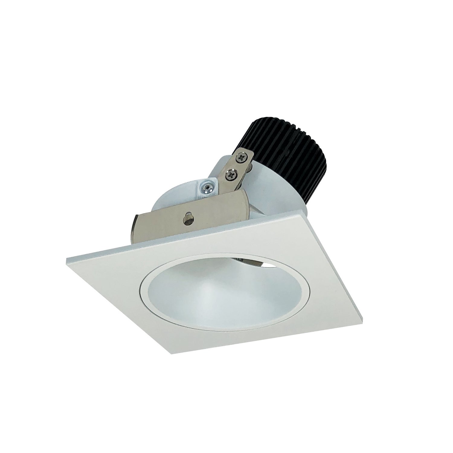 Nora Lighting - NIO-4SDCDXMPW - 4" Square Deep Regress Adj - Rec Iolite - Matte Powder White Reflector / Matte Powder White Flange