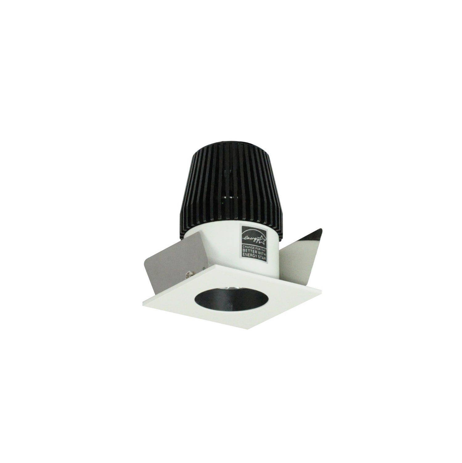 Nora Lighting - NIOB-1SNG30XBW - 1" Square Straight Regressed - Rec Iolite - Black Reflector / White Flange