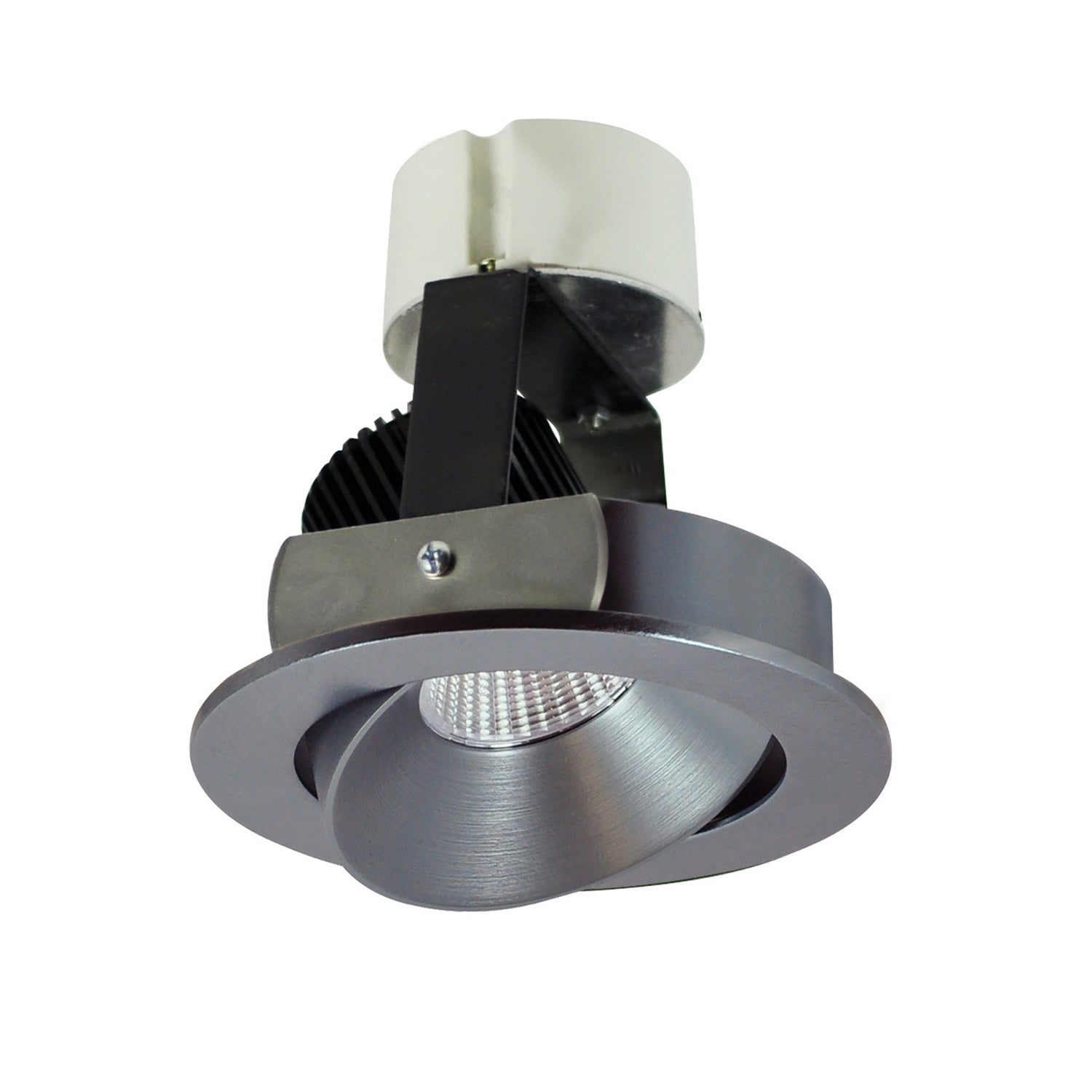 Nora Lighting - NIR-4RC50XNN - 4" Retrofit Round Reg Cone Adj - Rec Iolite - Natural Metal Reflector / Natural Metal Flange