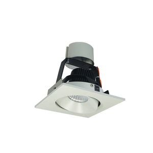 Nora Lighting - NIR-4SCCDXWW - 4" Retrofit Square Reg Cone Adj - Rec Iolite - White Reflector / White Flange