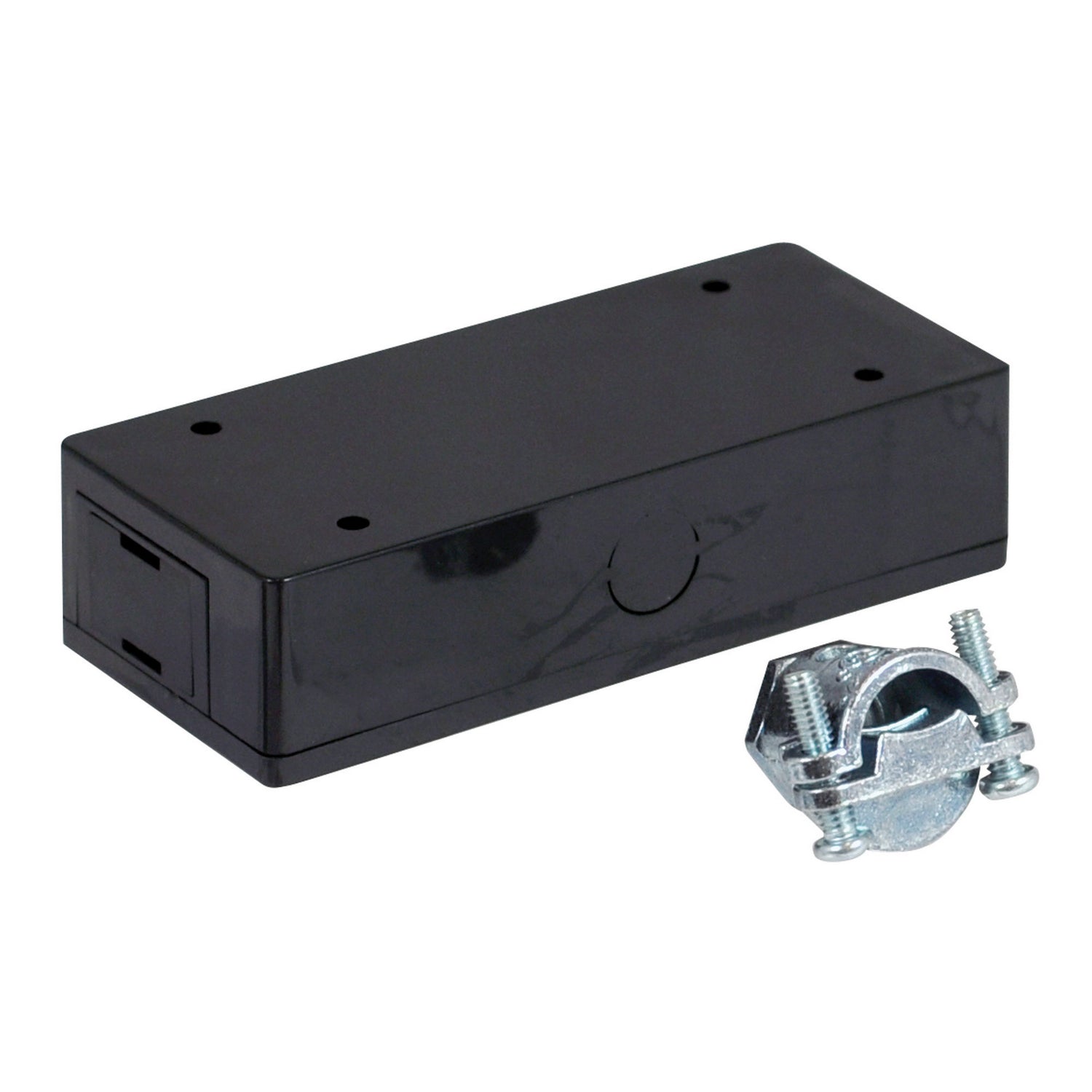 Nora Lighting - NUA-802B - Ledur Undercabinet J-Box W/ 2 Female Connectors - Sl LED LEDur - Black