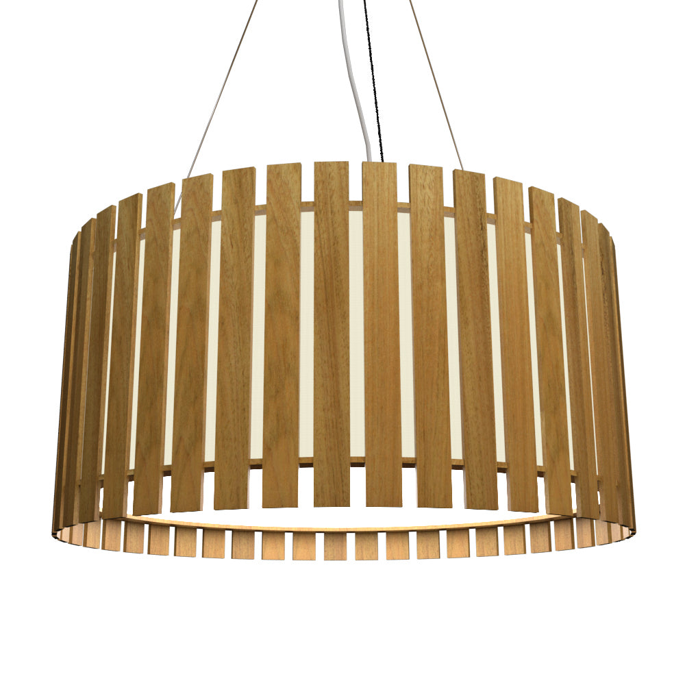 Accord Lighting - 1092.09 - Three Light Pendant - Slatted - Louro Freijo