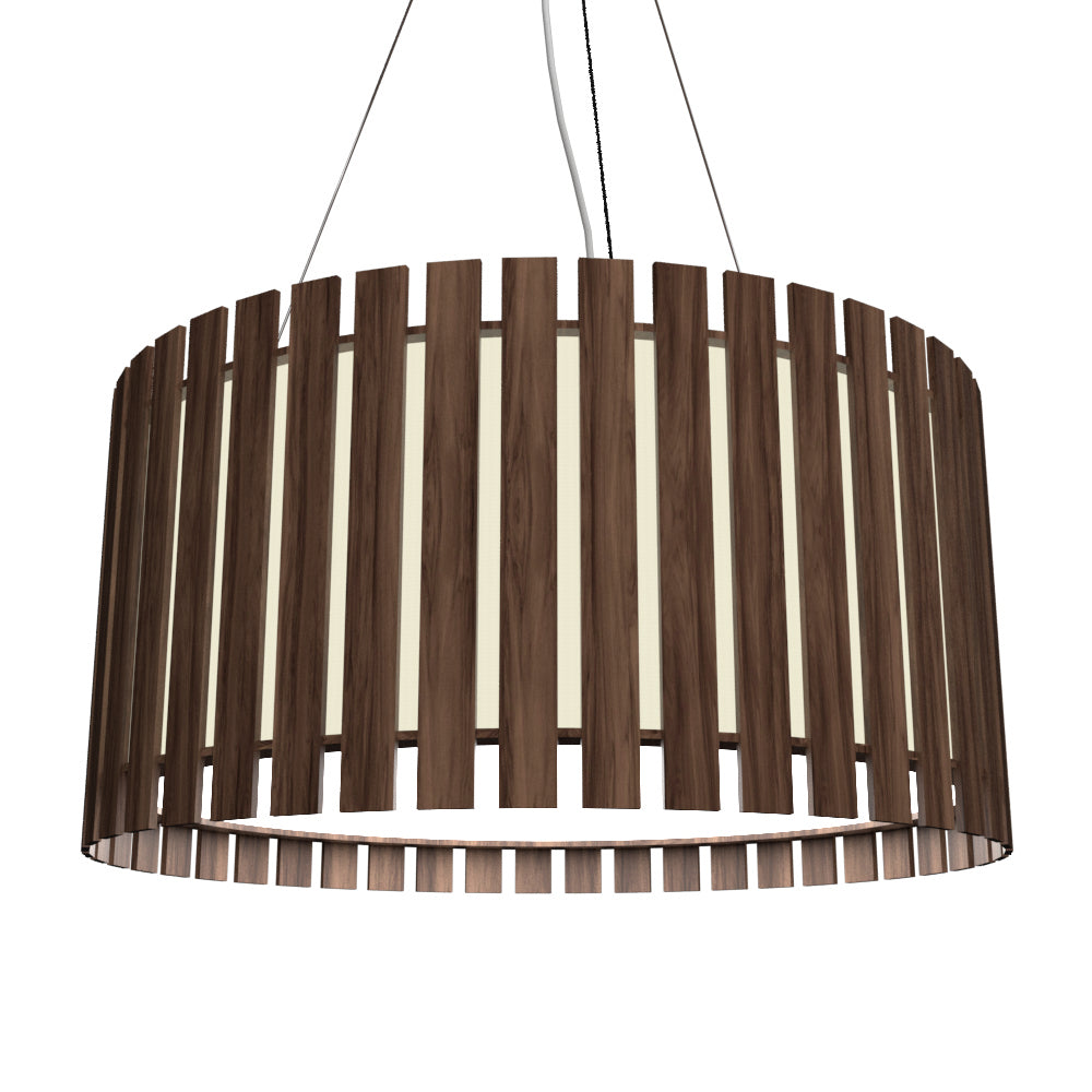 Accord Lighting - 1092.18 - Three Light Pendant - Slatted - American Walnut