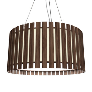 Accord Lighting - 1092.18 - Three Light Pendant - Slatted - American Walnut