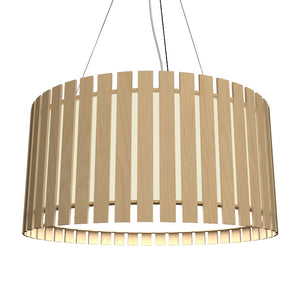 Accord Lighting - 1092.34 - Three Light Pendant - Slatted - Maple