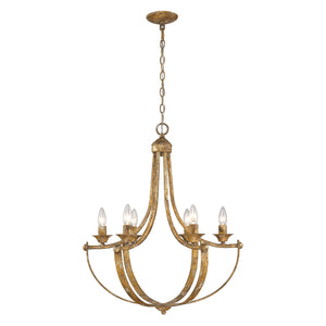 Golden - 0815-6 HG - Six Light Chandelier - Victoria - Heirloom Gold