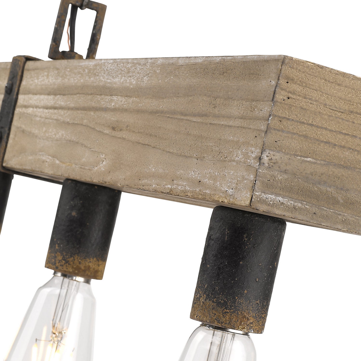 Golden - 0818-LP ABI - Five Light Linear Pendant - Garrett - Antique Black Iron