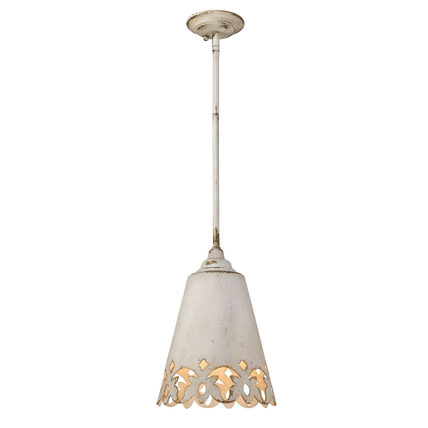 Golden - 0883-S AI - One Light Pendant - Eloise - Antique Ivory