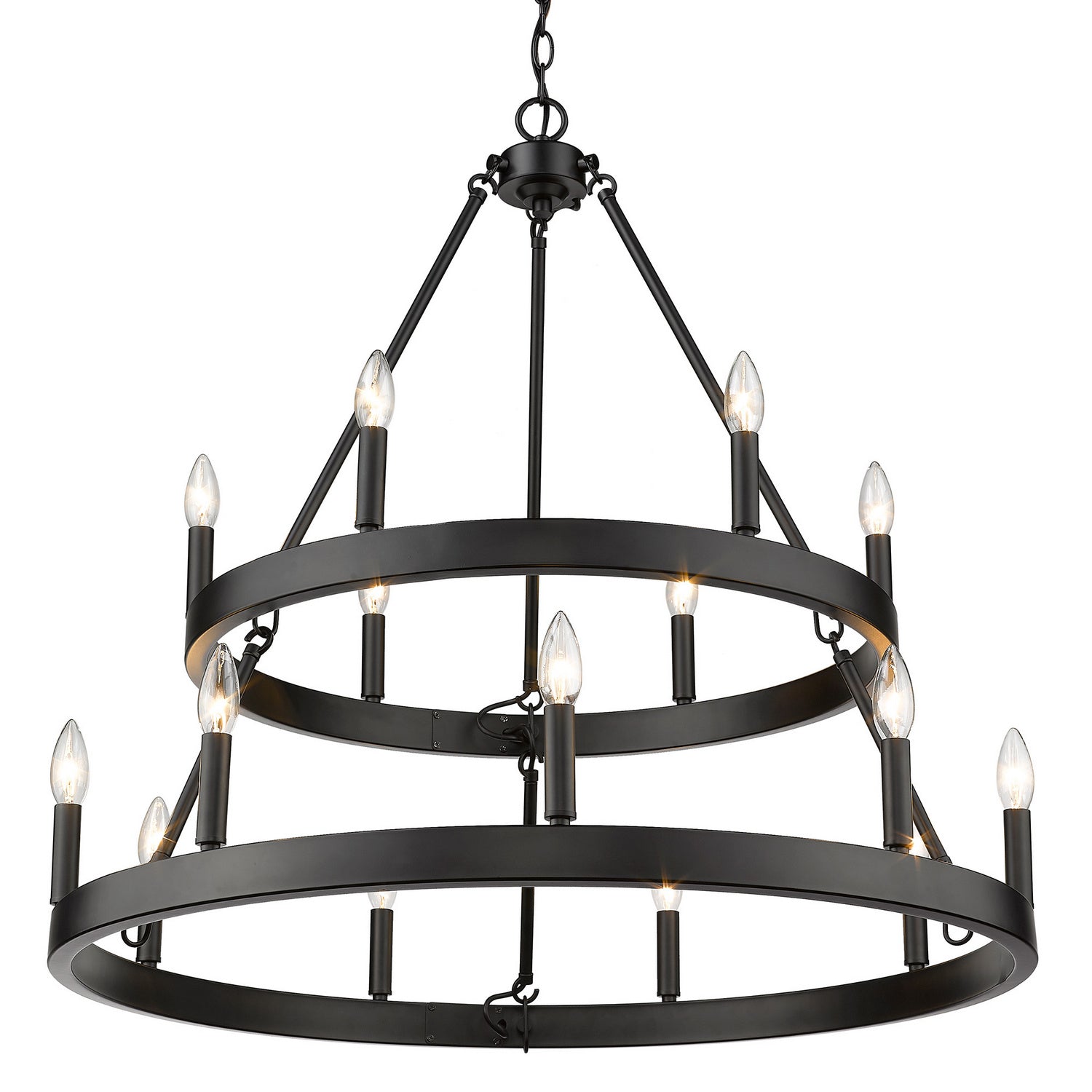 Golden - 1017-69 BLK - 15 Light Chandelier - Alastair - Matte Black