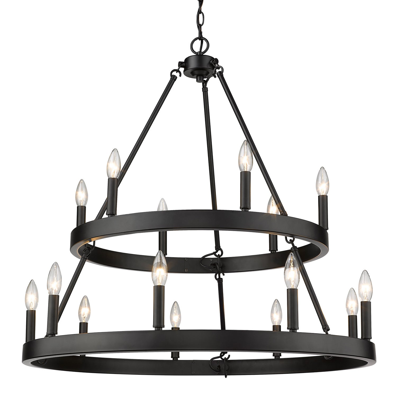 Golden - 1017-69 BLK - 15 Light Chandelier - Alastair - Matte Black