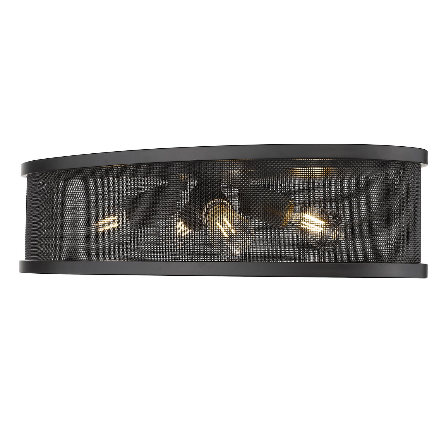 Golden - 3168-FM24 BLK-BLK - Four Light Flush Mount - Channing BLK - Matte Black