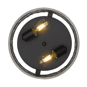 Golden - 3171-FM11 BLK-CW - Two Light Flush Mount - Bailey - Matte Black