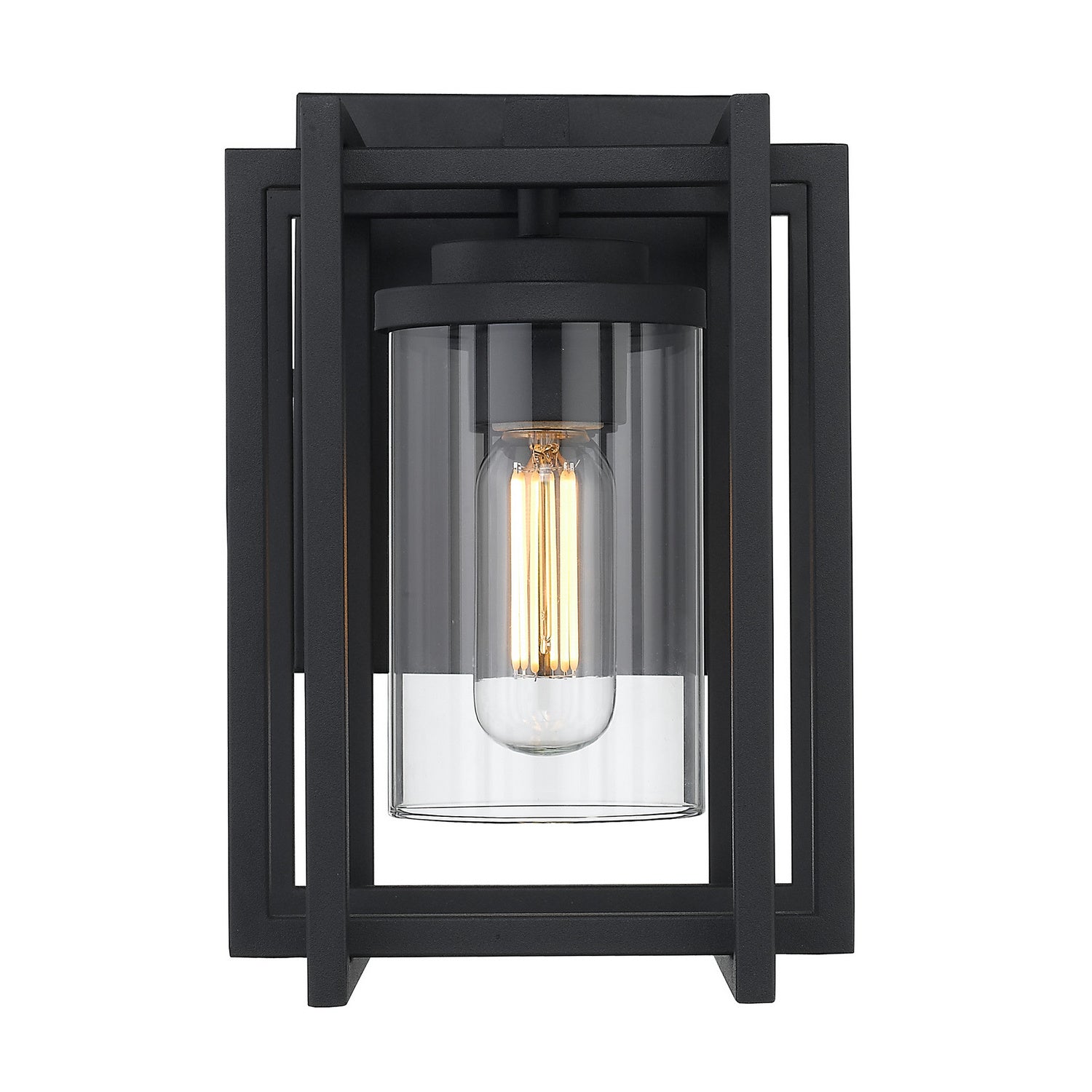 Golden - 6071-OWS NB-CLR - One Light Outdoor Wall Sconce - Tribeca NB - Natural Black