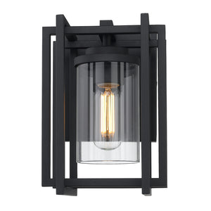 Golden - 6071-OWS NB-CLR - One Light Outdoor Wall Sconce - Tribeca NB - Natural Black