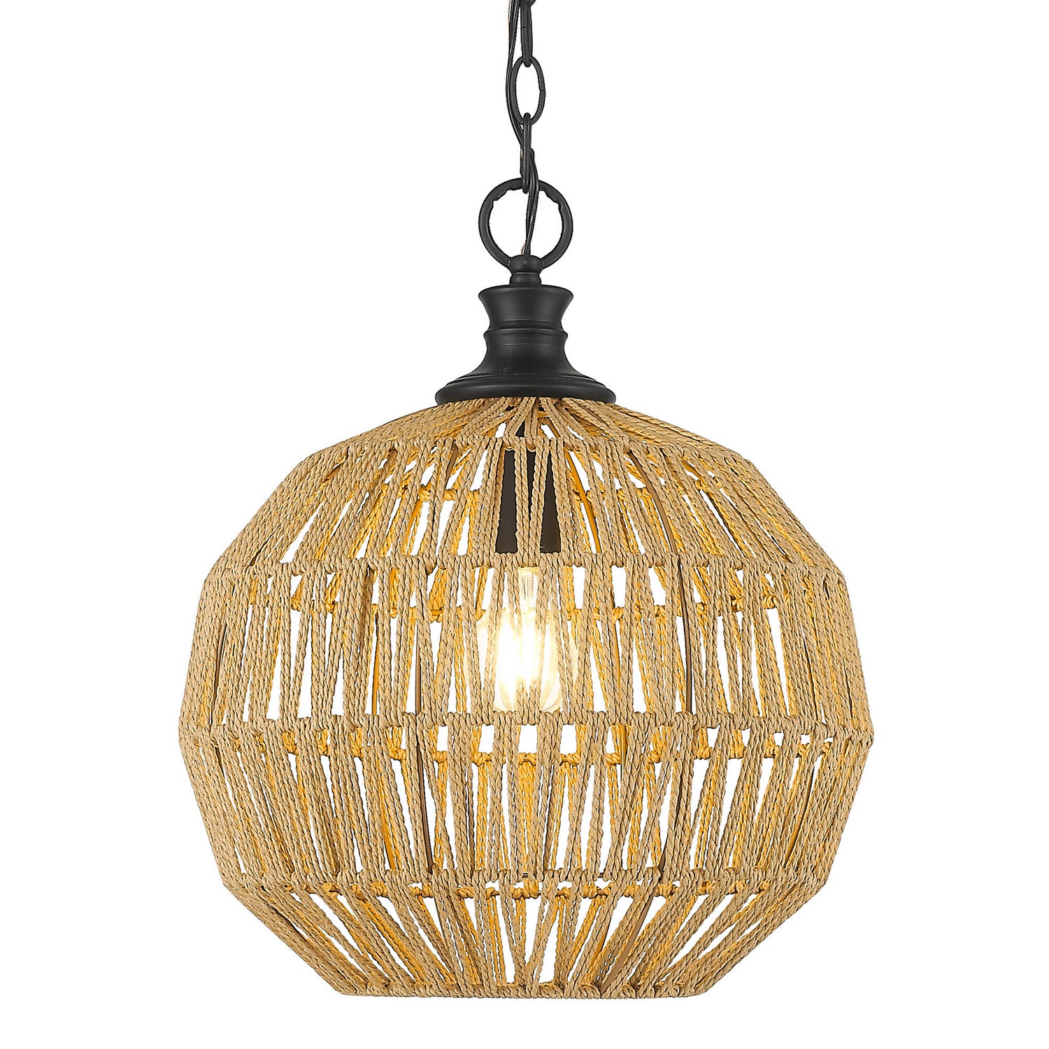 Golden - 6933-M BLK-NR - One Light Pendant - Florence - Matte Black