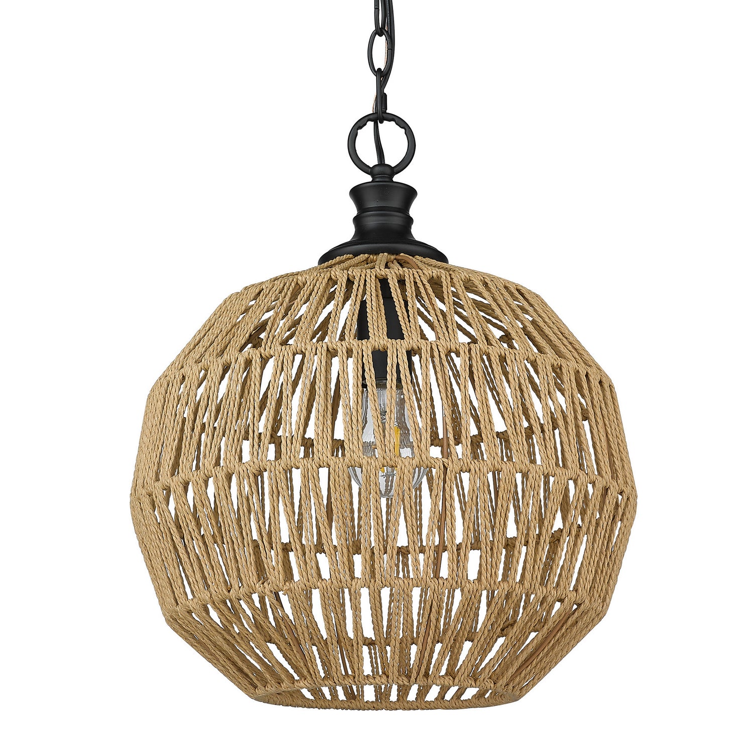 Golden - 6933-M BLK-NR - One Light Pendant - Florence - Matte Black