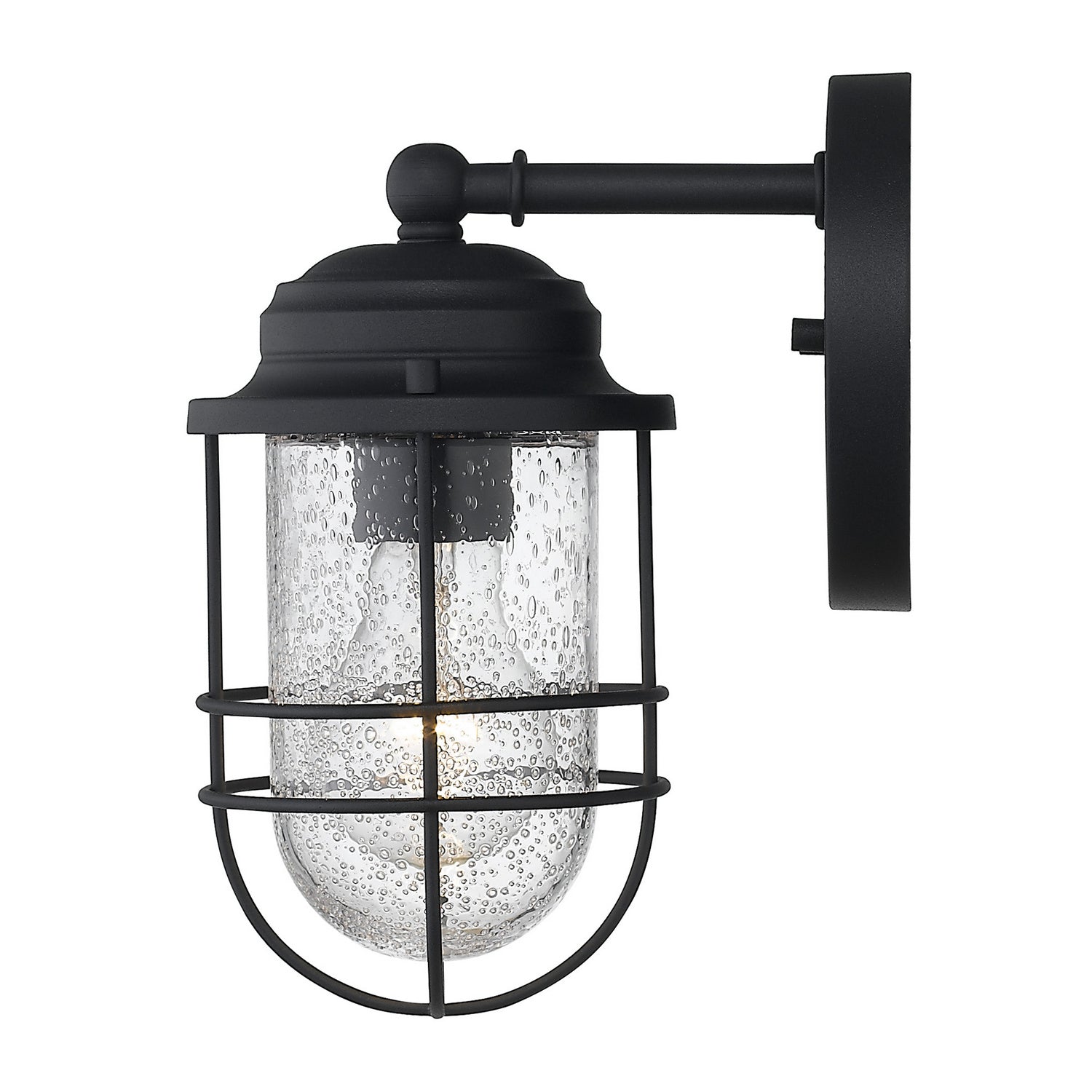 Golden - 9808-OWS NB-SD - One Light Outdoor Wall Sconce - Seaport NB - Natural Black