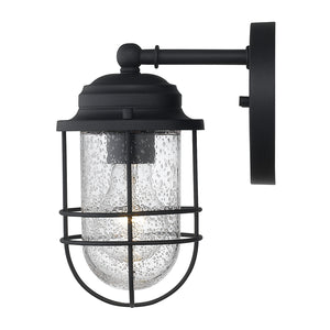 Golden - 9808-OWS NB-SD - One Light Outdoor Wall Sconce - Seaport NB - Natural Black